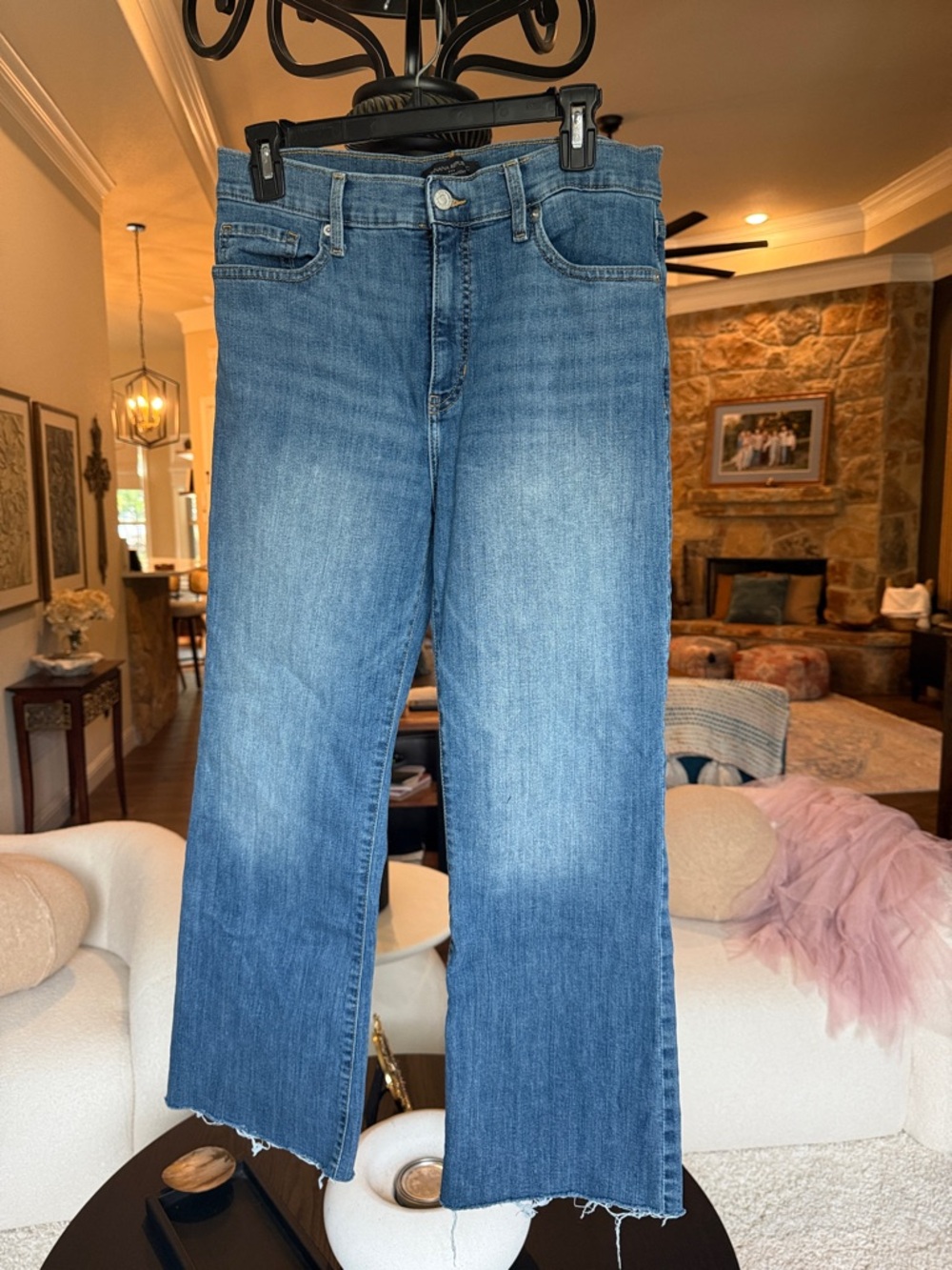 Banana Republic Medium Blue Cropped Wide-Leg Jeans